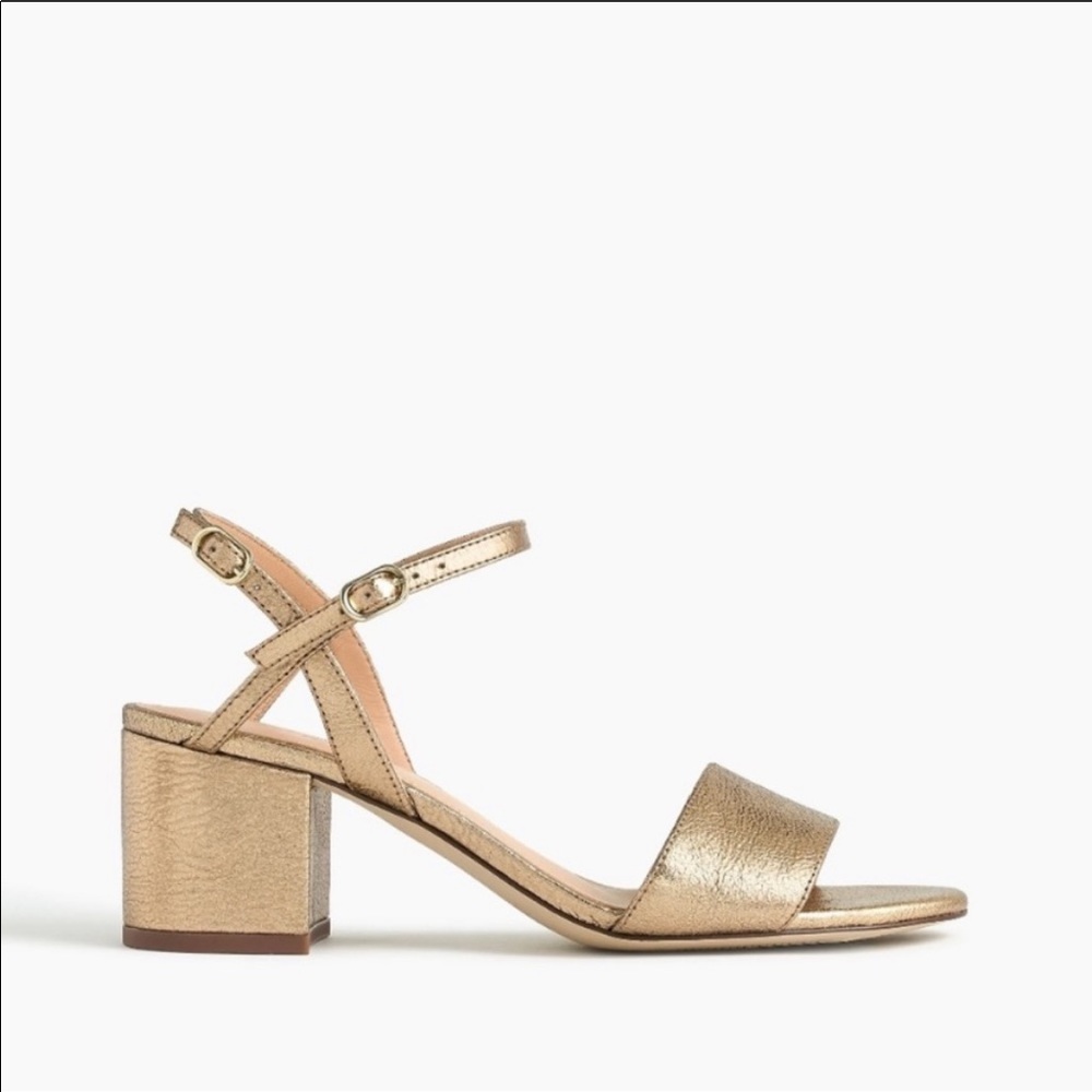 Gold Block Sandals JCrew